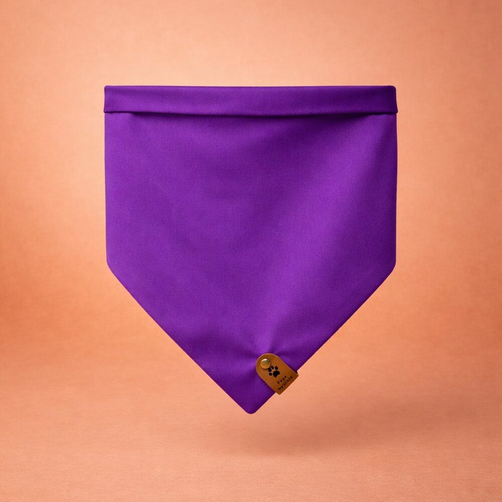 Reversible Dog Bandana | 18" Neck | Handmade Polyester | Snap Closure | Gift‑Rea